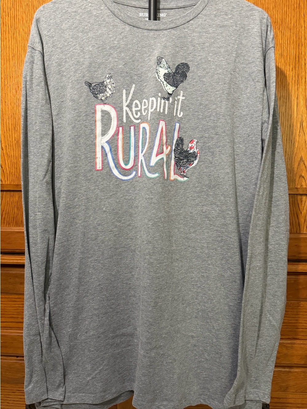 Rural King Keepin' It Rural Graphic Tee Country Farm Chickens Rooster Novelty